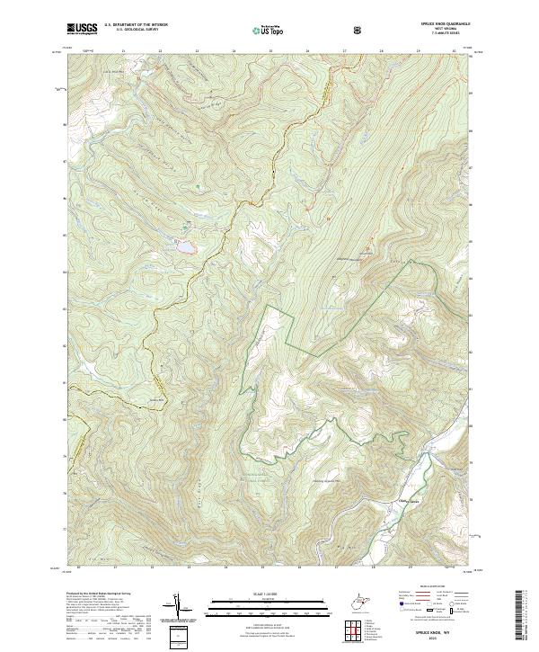 USGS Topographic Map – Spruce Knob