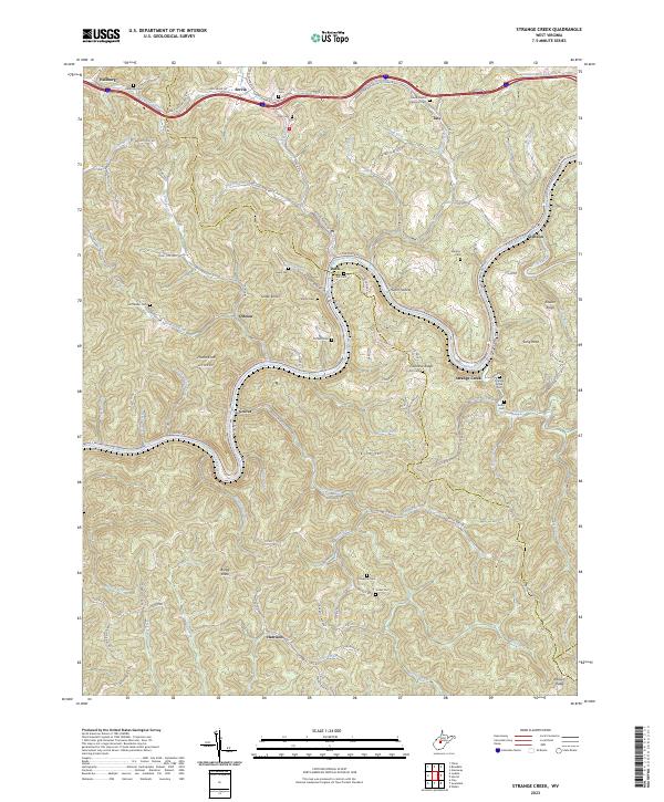 USGS Topographic Map – Strange Creek
