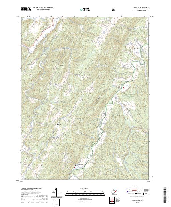 USGS Topographic Map – Sugar Grove