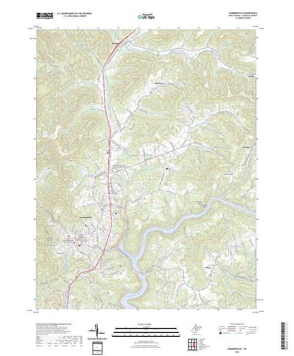 USGS Topographic Map – Summersville