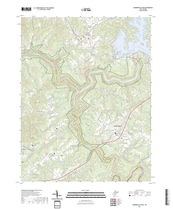 USGS Topographic Map – Summersville Dam