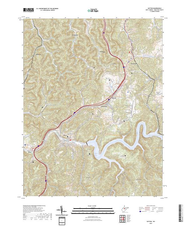 USGS Topographic Map – Sutton