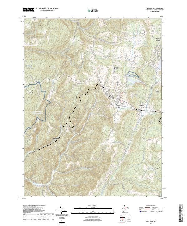USGS Topographic Map – Terra Alta