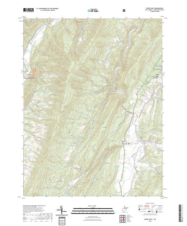 USGS Topographic Map – Upper Tract