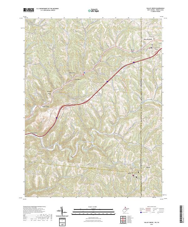 USGS Topographic Map – Valley Grove