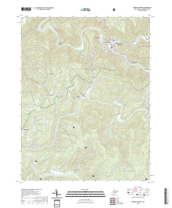 USGS Topographic Map – Webster Springs