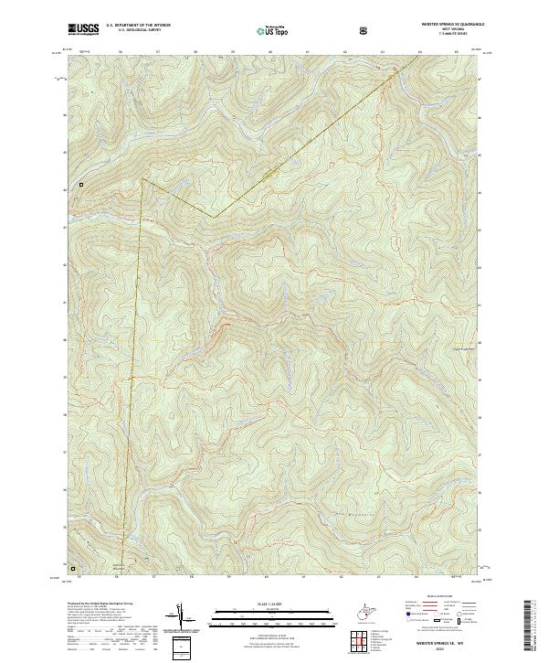 USGS Topographic Map – Webster Springs SE
