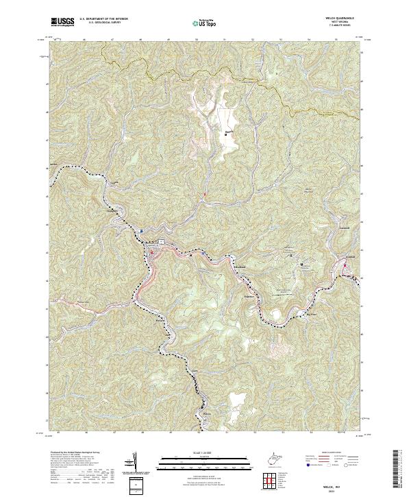 USGS Topographic Map – Welch
