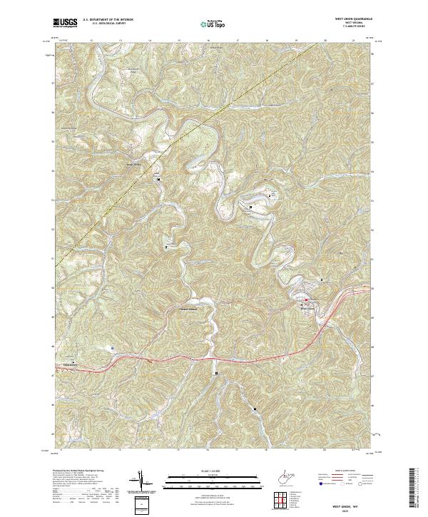 USGS Topographic Map – West Union