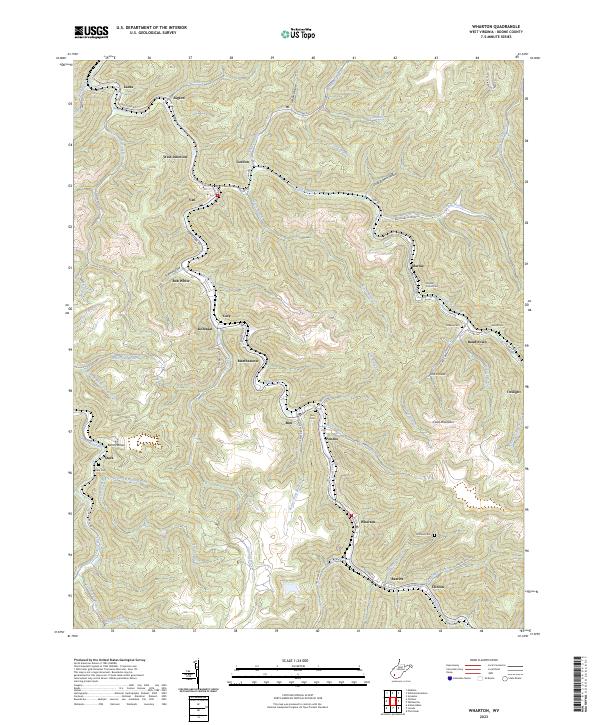 USGS Topographic Map – Wharton