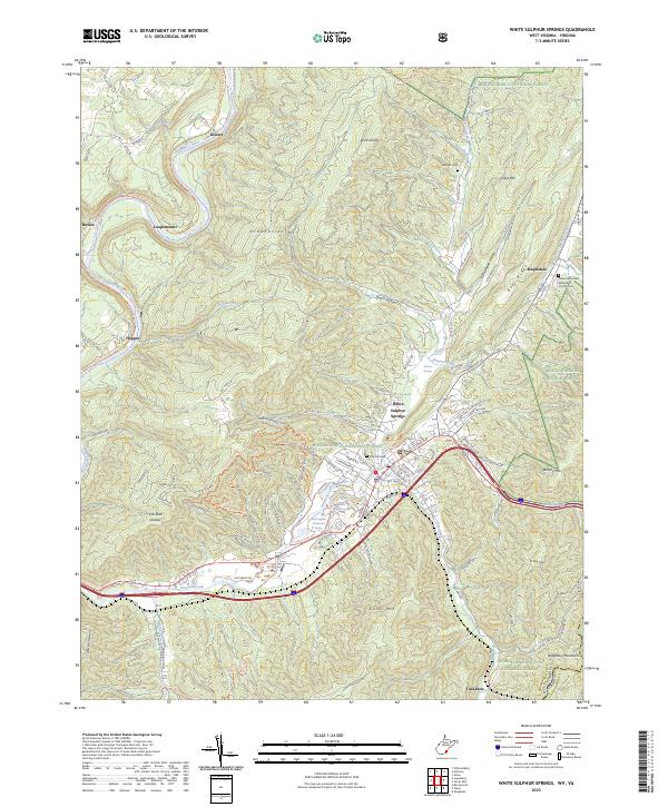 USGS Topographic Map – White Sulphur Springs