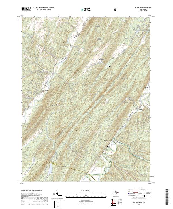 USGS Topographic Map – Yellow Spring