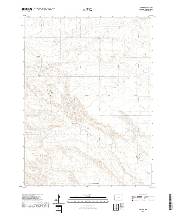 USGS Topographic Map – Albin SW