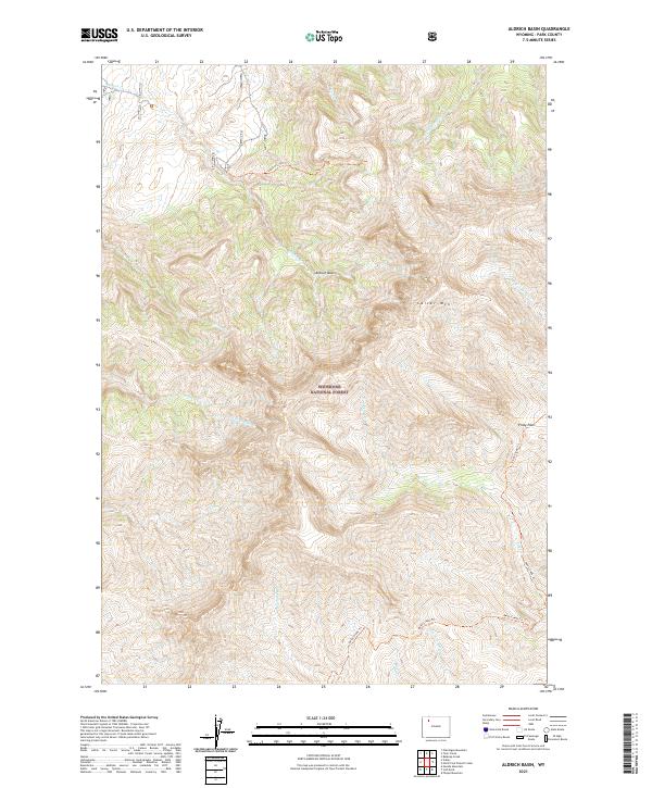 USGS Topographic Map – Aldrich Basin