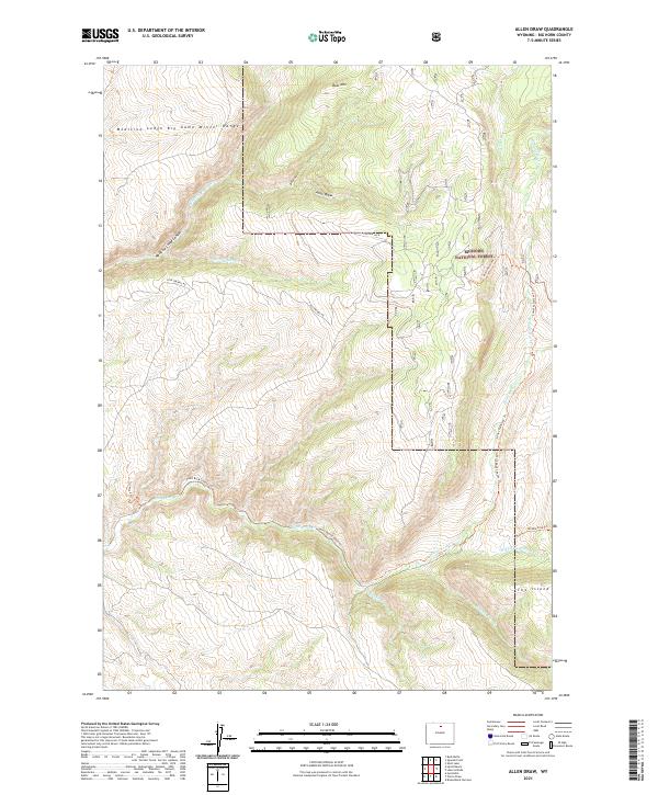 USGS Topographic Map – Allen Draw