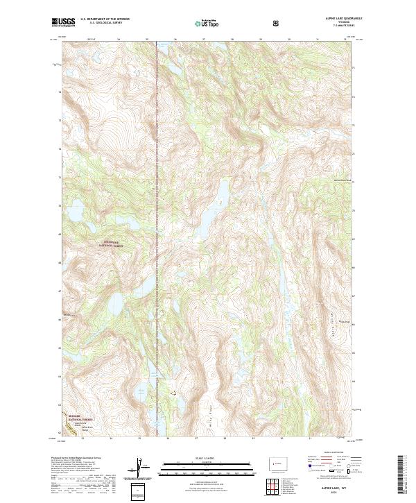 USGS Topographic Map – Alpine Lake