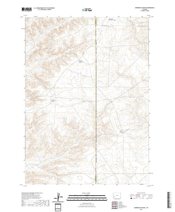 2021 Map of Anderson Canyon, 2021 Print