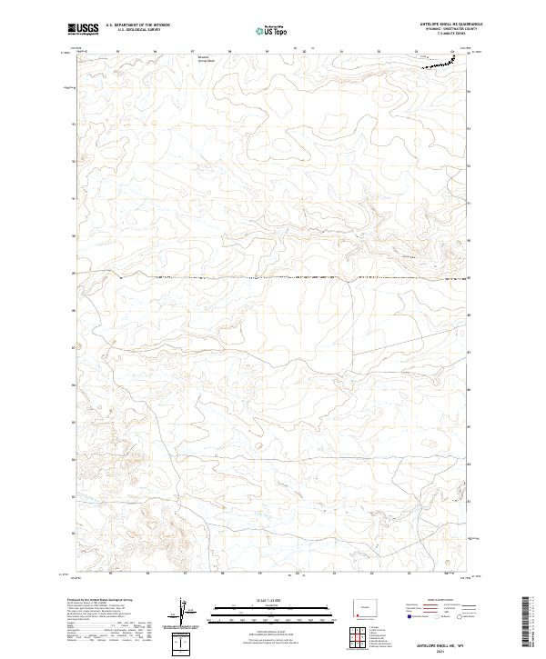 2021 Map of Antelope Knoll NE, 2021 Print