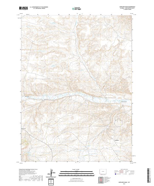 USGS Topographic Map – Antelope Wash