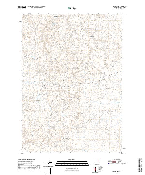 USGS Topographic Map – Artesian Draw