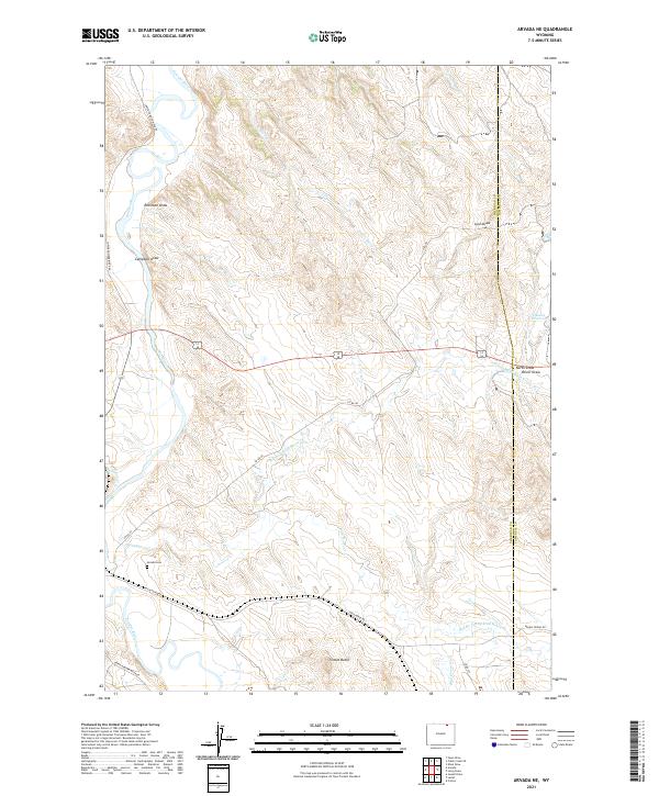 USGS Topographic Map – Arvada NE