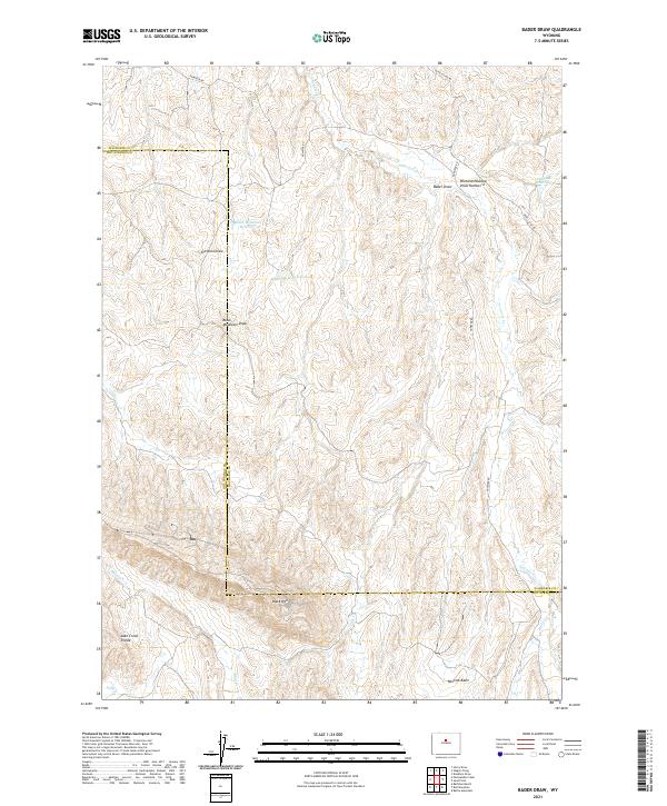 USGS Topographic Map – Bader Draw
