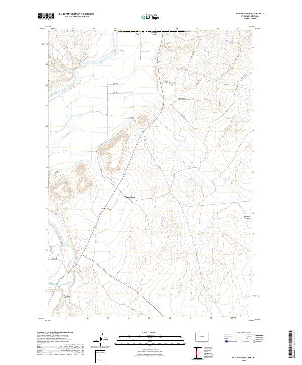 USGS Topographic Map – Badger Basin