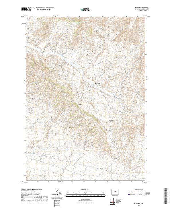 USGS Topographic Map – Badwater