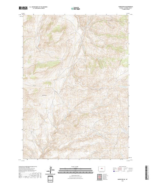 USGS Topographic Map – Badwater NE
