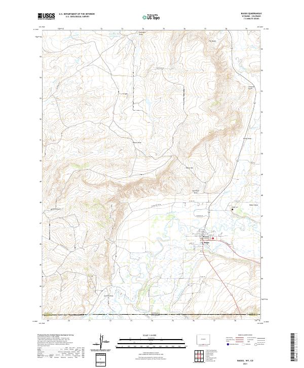 USGS Topographic Map – Baggs