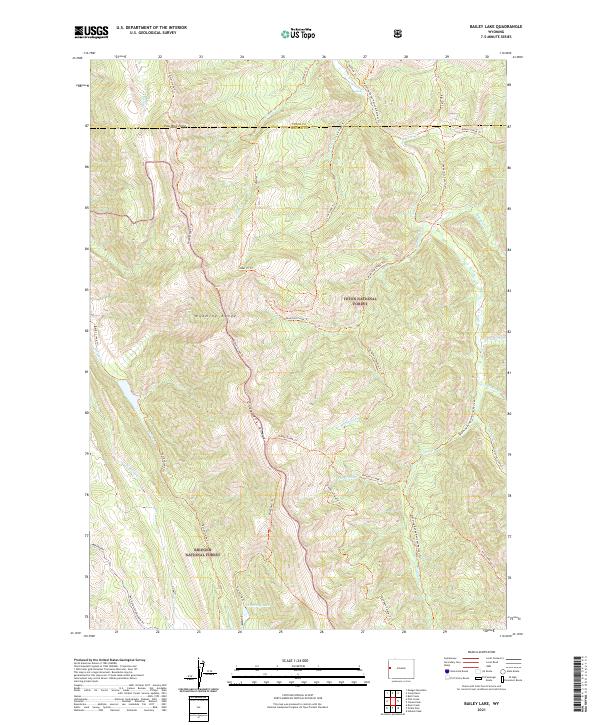USGS Topographic Map – Bailey Lake