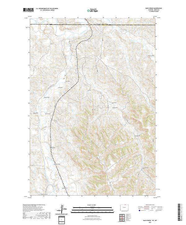 USGS Topographic Map – Bar N Draw