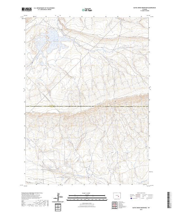 USGS Topographic Map – Bates Creek Reservoir
