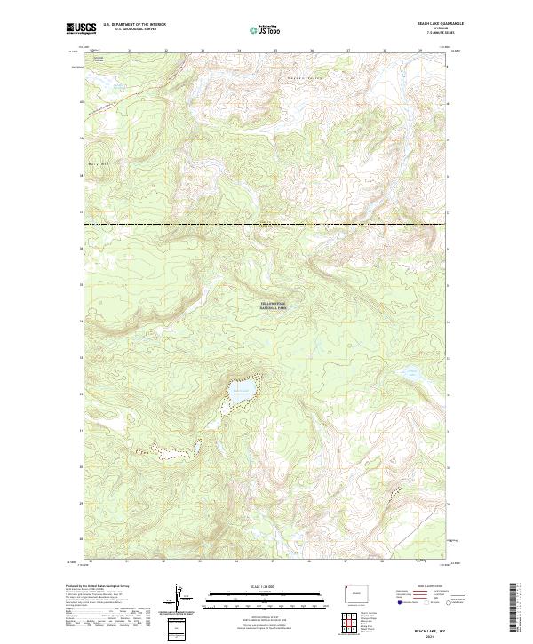 USGS Topographic Map – Beach Lake