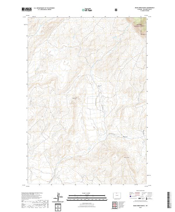 USGS Topographic Map – Bear Creek Ranch