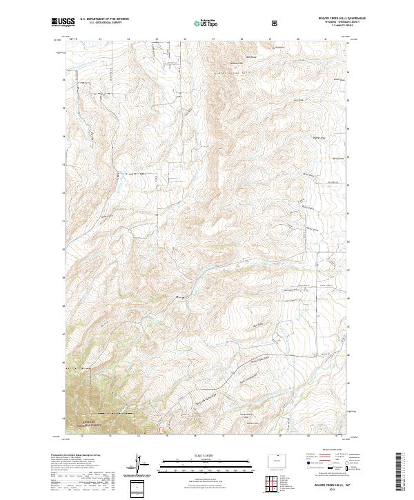USGS Topographic Map – Beaver Creek Hills