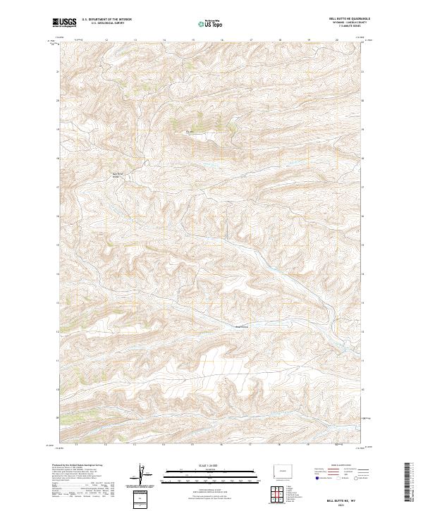 USGS Topographic Map – Bell Butte NE