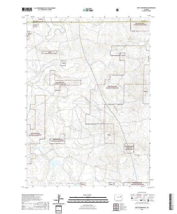 USGS Topographic Map – Betty Reservoir