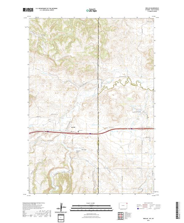 USGS Topographic Map – Beulah