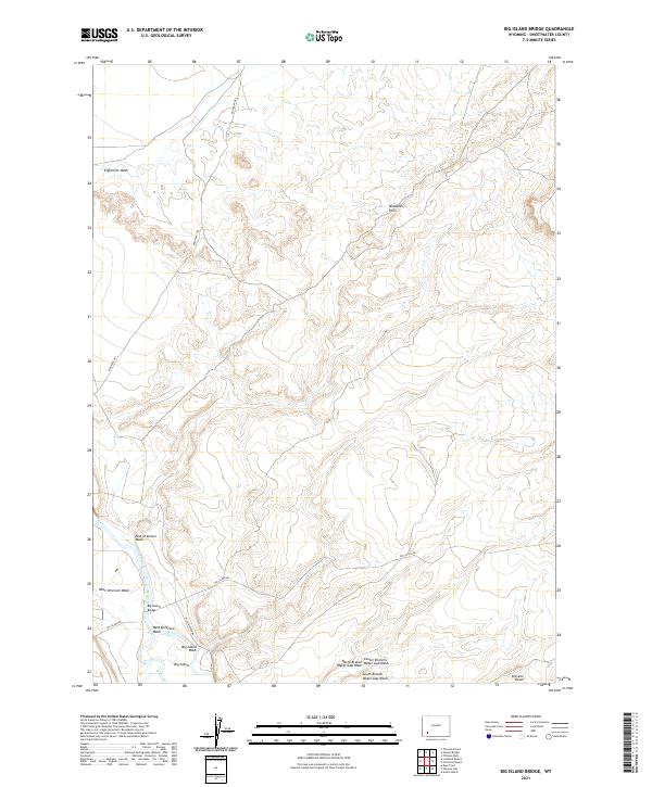USGS Topographic Map – Big Island Bridge