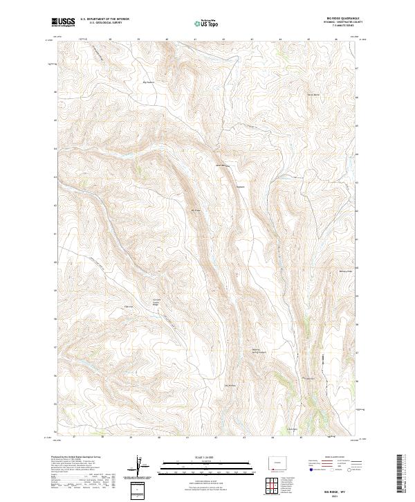 USGS Topographic Map – Big Ridge