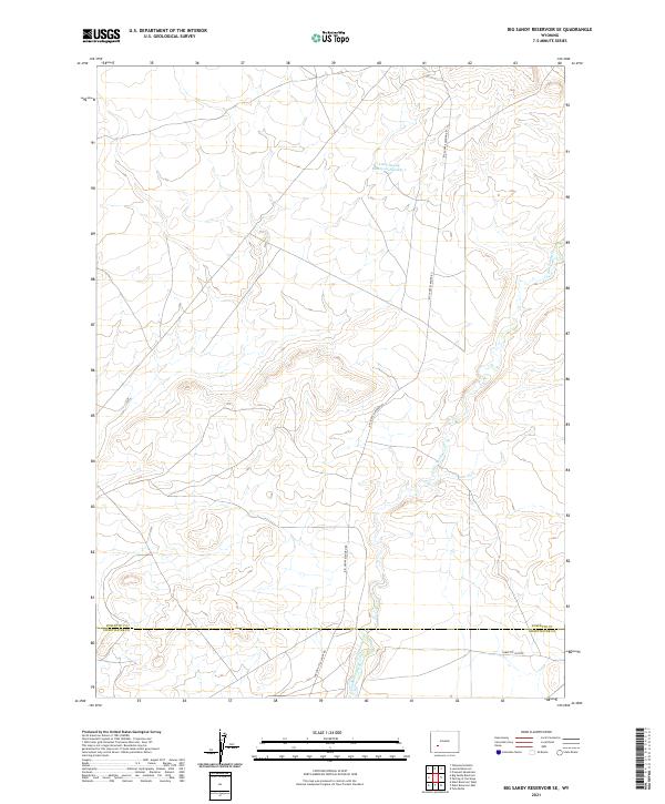 USGS Topographic Map – Big Sandy Reservoir SE