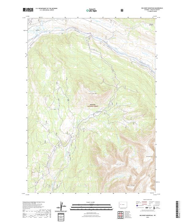 USGS Topographic Map – Big Sheep Mountain