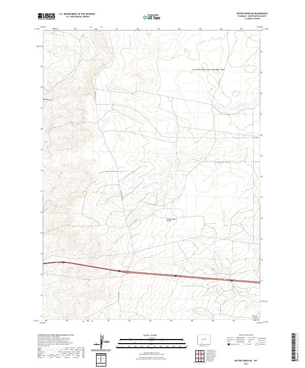 2021 Map of Bitter Creek NE, 2021 Print