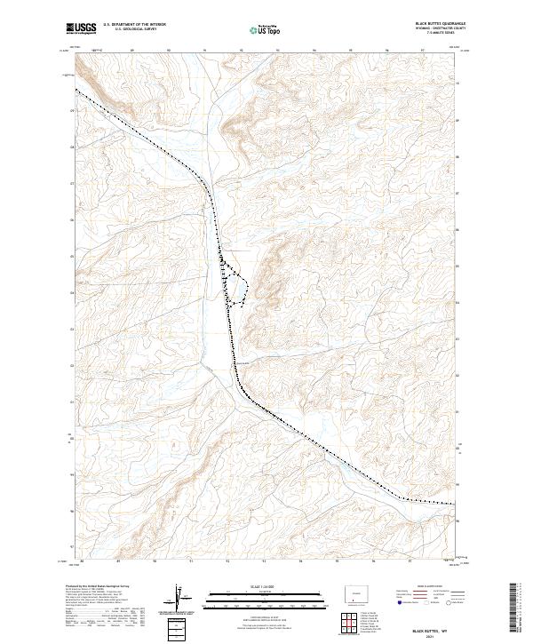 2021 Map of Black Buttes, 2021 Print