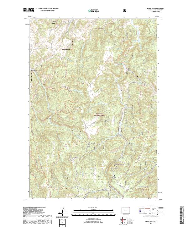 USGS Topographic Map – Black Hills
