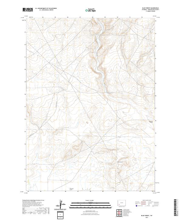 USGS Topographic Map – Blue Forest
