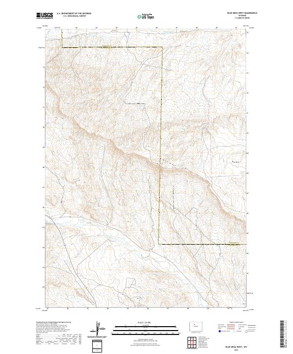 USGS Topographic Map – Blue Mesa West