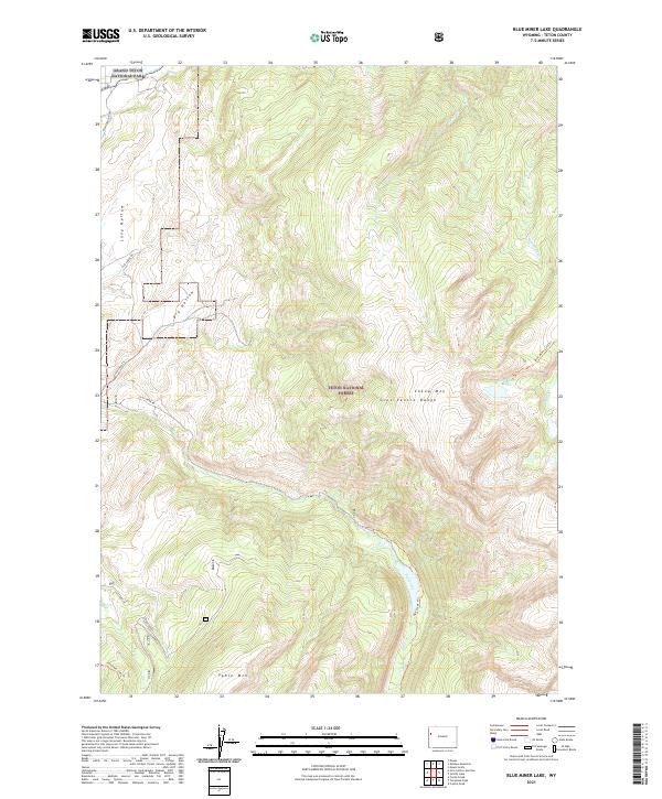 USGS Topographic Map – Blue Miner Lake