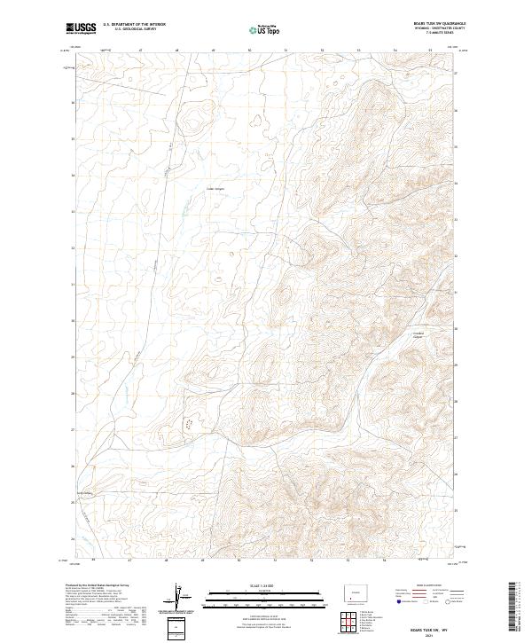 USGS Topographic Map – Boars Tusk SW